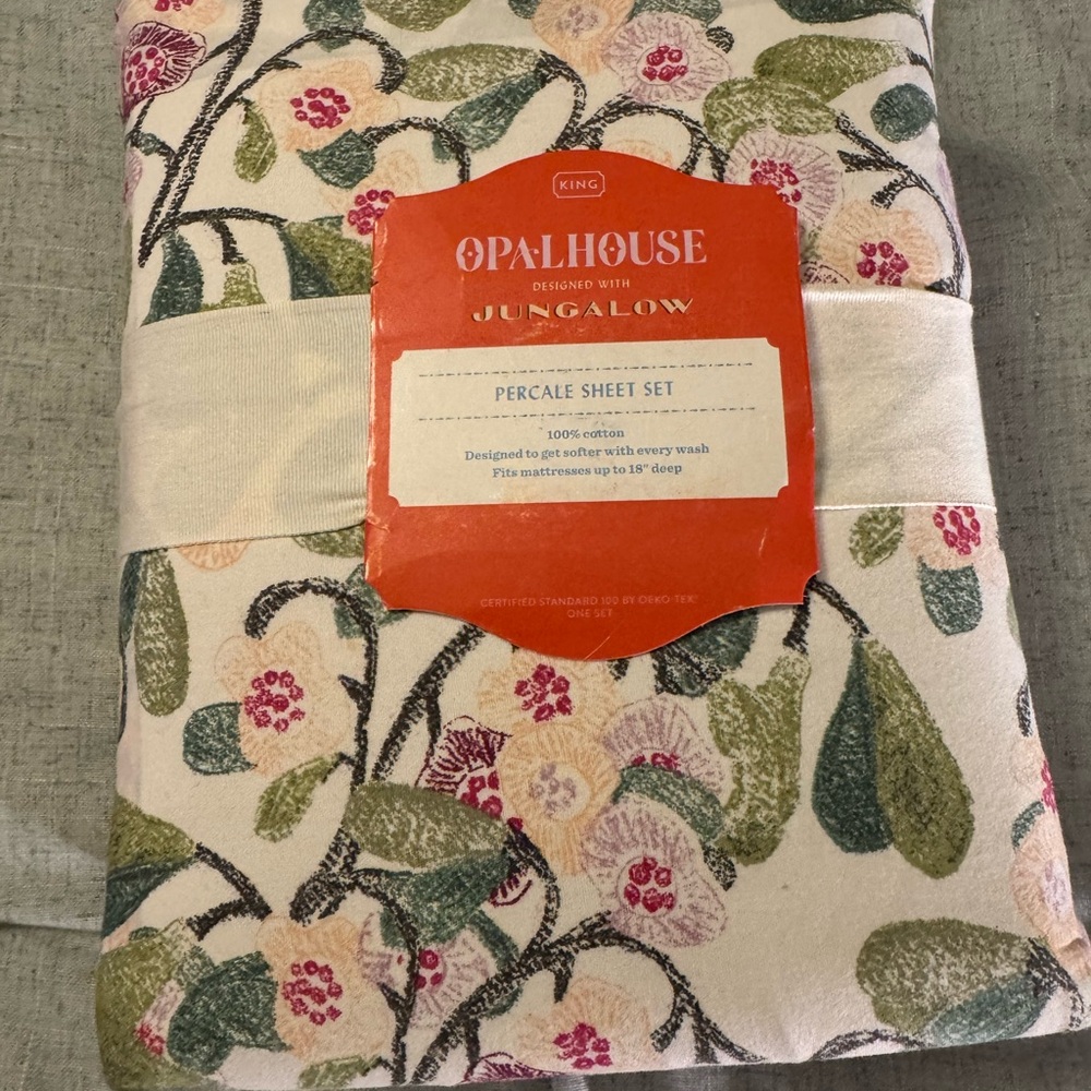 Opalhouse Autumn Blossom Sheet Set with Floral Design king size